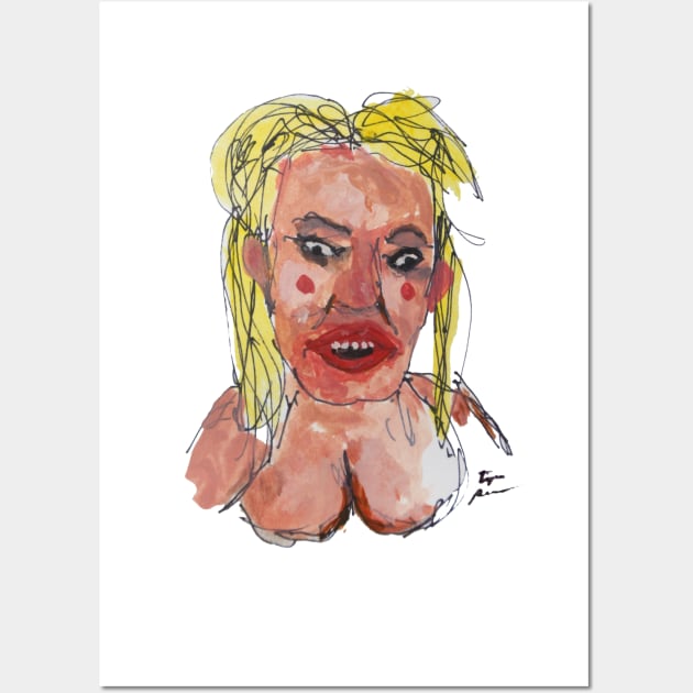 pop goddess celebrity singer 3000 usa portrait | bad art club | Candy Girl Maneater 2 Wall Art by Tiger Picasso